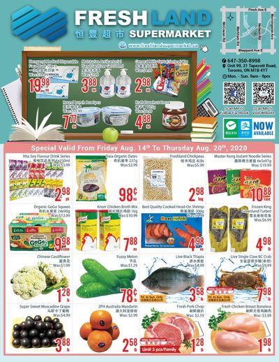 FreshLand Supermarket Flyer August 14 to 20