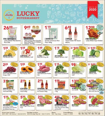 Lucky Supermarket (Calgary) Flyer August 14 to 20