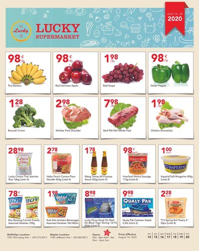 Lucky Supermarket (Winnipeg) Flyer August 14 to 20