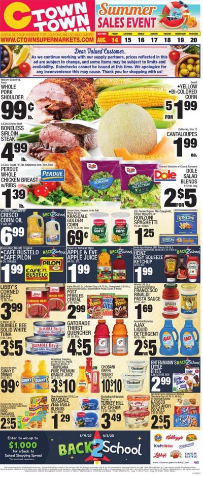 C-Town Weekly Ad August 14 to August 20