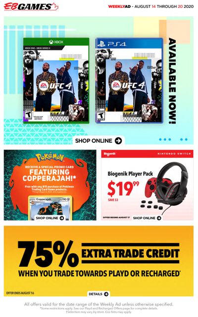 EB Games Flyer August 14 to 20
