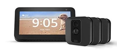 Echo Show 5 (Charcoal) with Blink XT2 Outdoor/Indoor Smart Security Camera - 3 camera kit For $249.99 At Amazon Canada