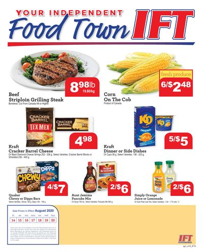IFT Independent Food Town Flyer August 14 to 20