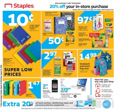 Staples Weekly Ad August 16 to August 22