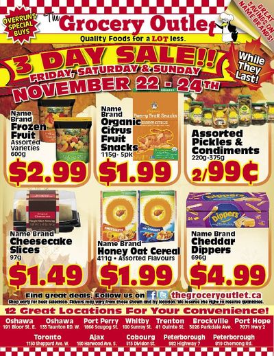 The Grocery Outlet 3-Day Sale Flyer November 22 to 24
