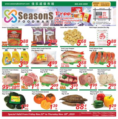 Seasons Food Mart (Brampton) Flyer November 22 to 28