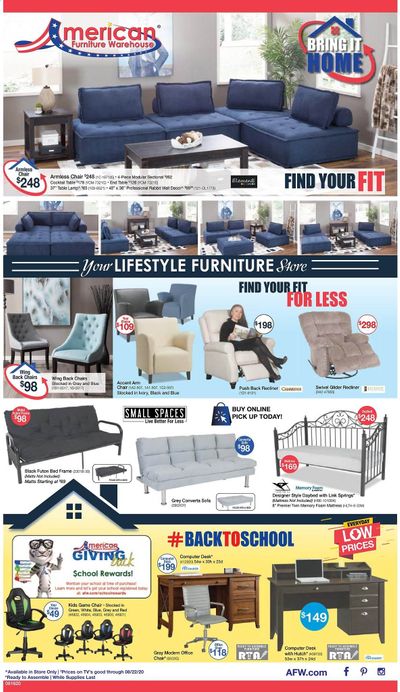 American Furniture Warehouse (CO) Weekly Ad August 16 to August 22