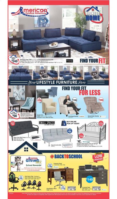 American Furniture Warehouse (AZ) Weekly Ad August 16 to August 22