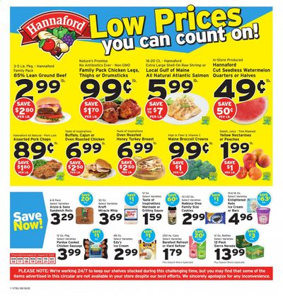 Hannaford (VT) Weekly Ad August 16 to August 22