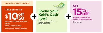Kohl's Weekly Ad August 17 to August 23