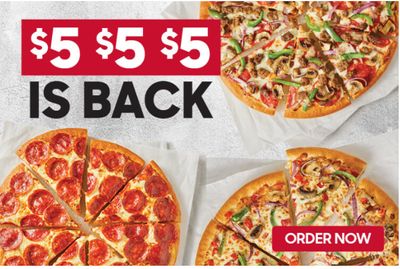 Pizza Hut Canada $5 $5 $5 Offers: Order Any Large Pizza and Get the 2nd, 3rd and 4th Medium Pizza For Only $5 + Contactless Delivery & Carryout: