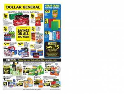 Dollar General (TX) Weekly Ad August 16 to August 22