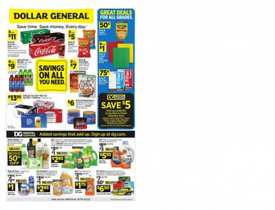 Dollar General (IN) Weekly Ad August 16 to August 22 Dollar General (IN) Weekly Ad August 16 to August 22