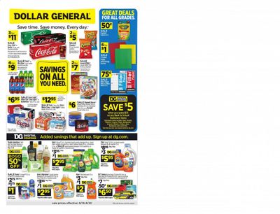 Dollar General (NC) Weekly Ad August 16 to August 22