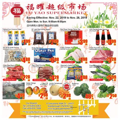 Fu Yao Supermarket Flyer November 22 to 28