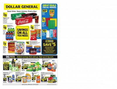 Dollar General Weekly Ad August 16 to August 22 Dollar General Weekly Ad August 16 to August 22