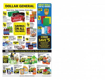Dollar General (CA) Weekly Ad August 16 to August 22