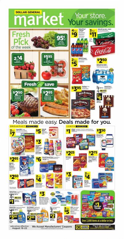 Dollar General (AL, IN, OH) Weekly Ad August 16 to August 22