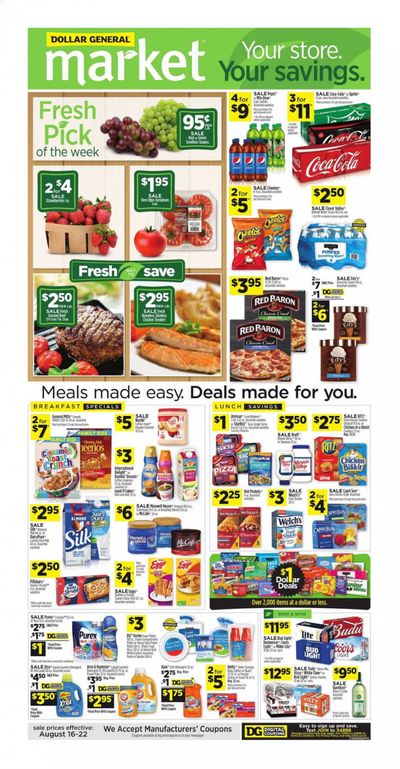 Dollar General (NC) Weekly Ad August 16 to August 22