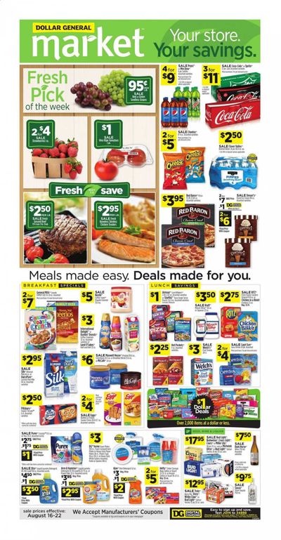 Dollar General (CA) Weekly Ad August 16 to August 22