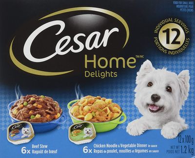 Cesar Home Delights Food Trays for Dogs - Beef Stew - Chicken - 100g (12 Pack) on Sale for $ 11.77 at Amazon Canada