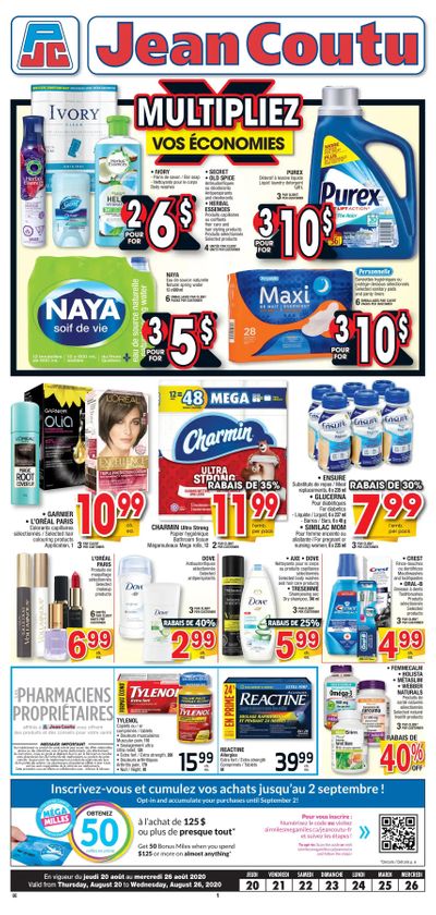 Jean Coutu (QC) Flyer August 20 to 26