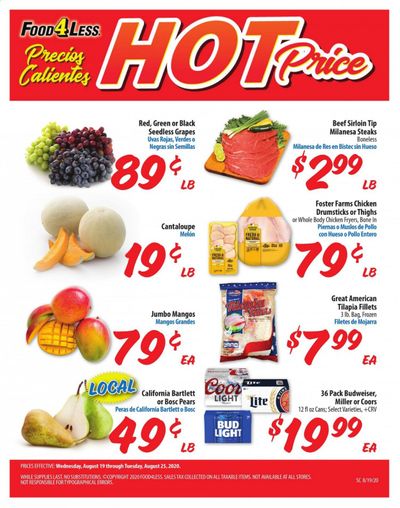 Food 4 Less (IN) Weekly Ad August 19 to August 25