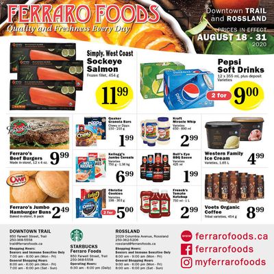 Ferraro Foods Flyer August 18 to 31