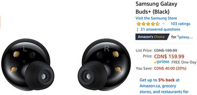 Amazon Canada Deals: Save 20% on Samsung Galaxy Buds + 54% on Splash Pad for Kids + More Offers