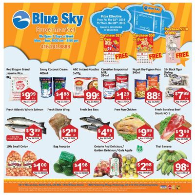 Blue Sky Supermarket (North York) Flyer November 22 to 28