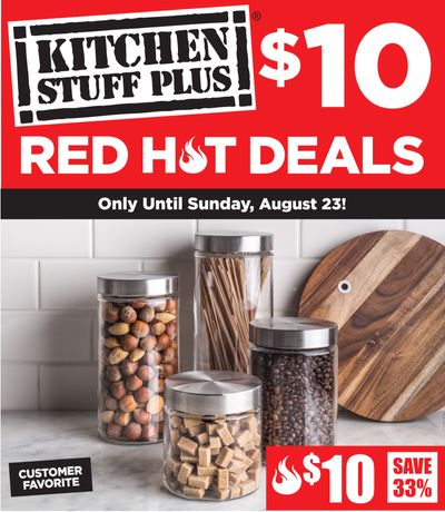 Kitchen Stuff Plus Canada Red Hot Deals: $10 Deals, Save 60% on Frusion Pitcher with Infuser + More Flyer’s Offers