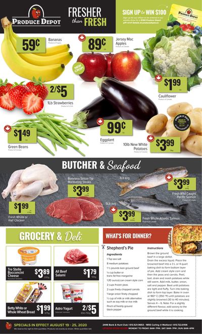 Produce Depot Flyer August 19 to 25