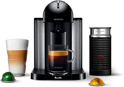 Nespresso Vertuo Coffee and Espresso Machine by Breville with Aeroccino Milk Frother, Black On Sale for $169.00 (Save $150.99) at Amazon Canada