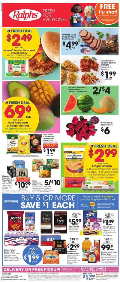 Ralphs Weekly Ad August 19 to August 25