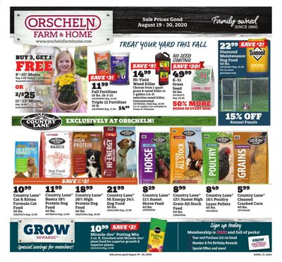 Orscheln Farm and Home Weekly Ad August 19 to August 30