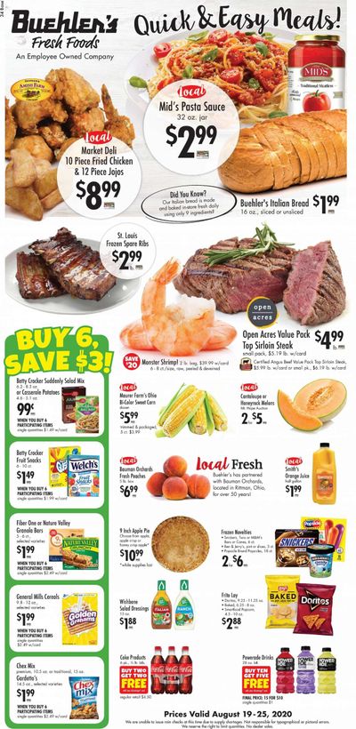 Buehler's Weekly Ad August 19 to August 25