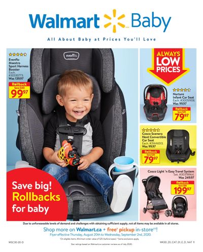 Walmart Baby Flyer August 20 to September 2