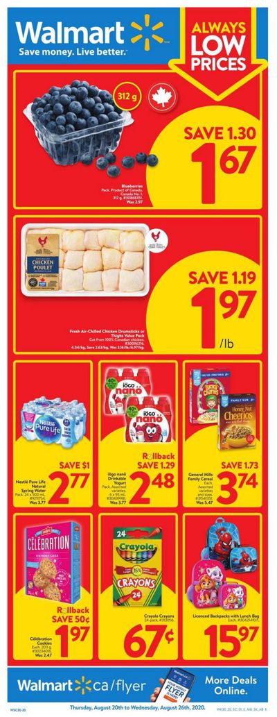 Walmart (West) Flyer August 20 to 26