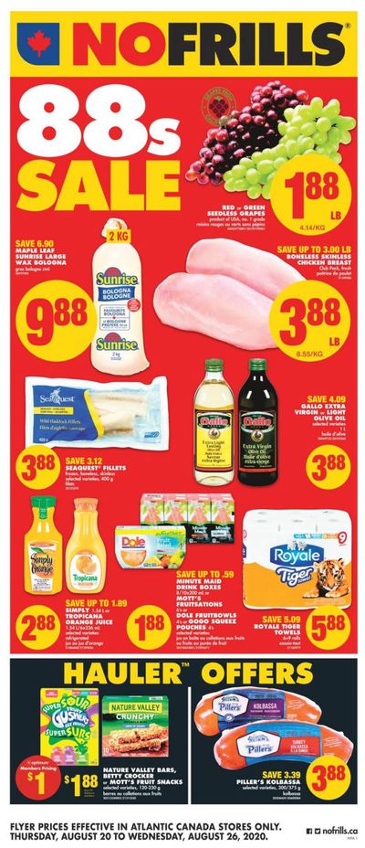 No Frills (Atlantic) Flyer August 20 to 26