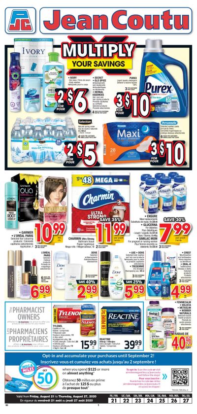 Jean Coutu (NB) Flyer August 21 to 27