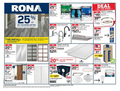 Rona (West) Flyer August 20 to 26 Rona (West) Flyer August 20 to 26