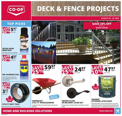 Co-op (West) Home Centre Flyer August 20 to 26