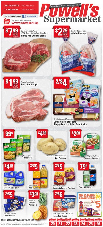 Powell's Supermarket Flyer August 20 to 26