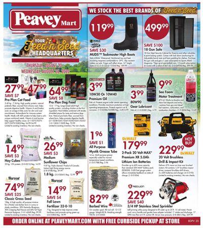 Peavey Mart Flyer August 20 to 26