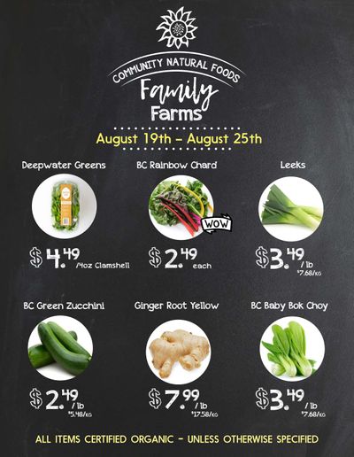 Community Natural Foods Flyer August 19 to 25