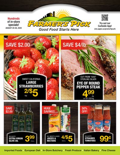 Farmer's Pick Flyer August 20 to 26