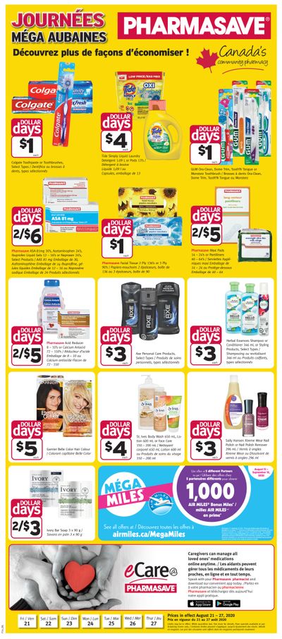 Pharmasave (NB) Flyer August 21 to 27