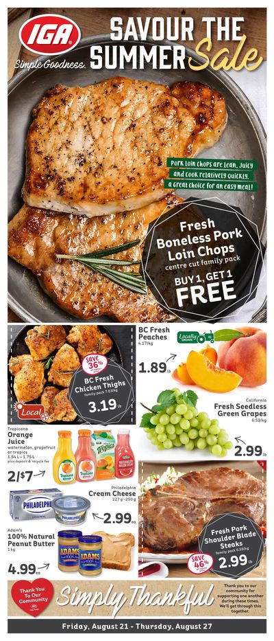 IGA (BC) Flyer August 21 to 27