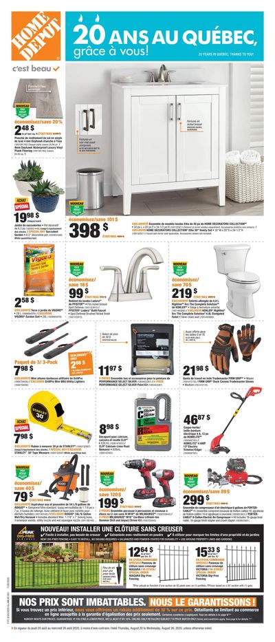 Home Depot (QC) Flyer August 20 to 26