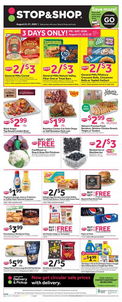 Stop & Shop (NJ) Weekly Ad August 21 to August 27